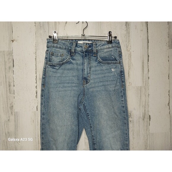 Willow + Root Women's Flared Out High Rise Jeans Light Wash Size 24x34 Distress - Picture 3 of 7